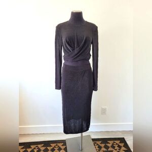 Sincerely Jules Two Piece Skirt Set Black Club Party Cocktail Event Concert M